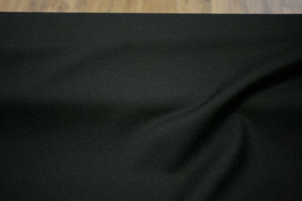 Wollstoff mit Stretch // Black Twill – Bild 2