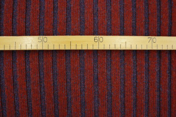 Merinostrick // Gestreift // Rot Blau – Bild 3