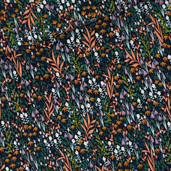 Gabardine Twill // SYAS // Tiny Flowers // Black