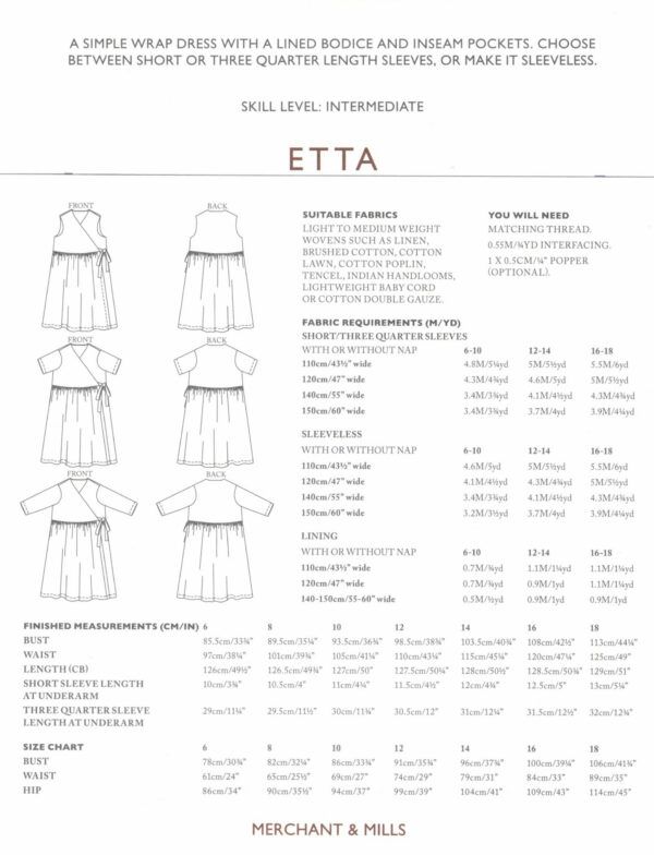 Schnittmuster // Merchant & Mills // The Etta – Bild 12
