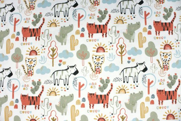 Popeline // Paintbrush Studio Fabrics // Rustic Baby // African Zoo – Bild 4