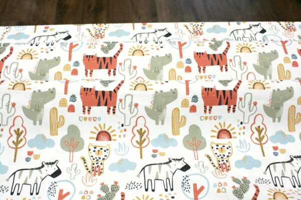 Popeline // Paintbrush Studio Fabrics // Rustic Baby // African Zoo – Bild 2