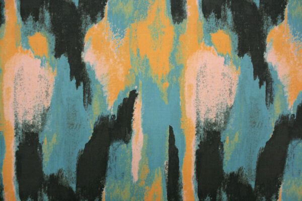 Popeline // Paintbrush Studio Fabrics // Flow // Yellow Blue – Bild 3