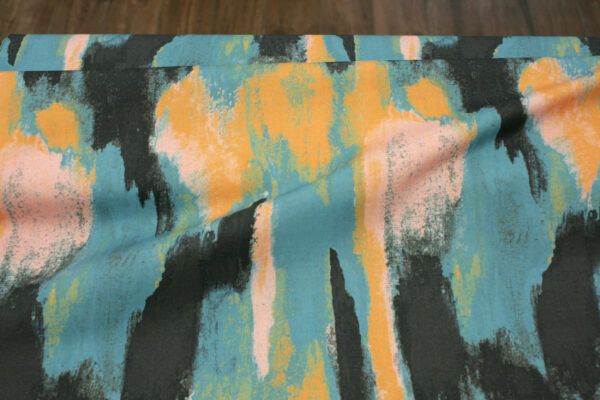 Popeline // Paintbrush Studio Fabrics // Flow // Yellow Blue