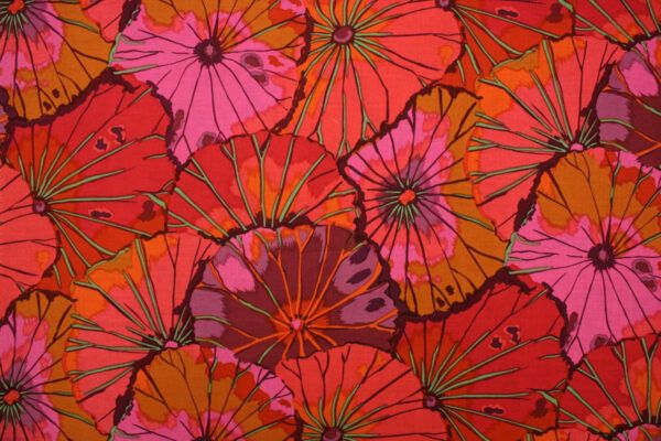 Popeline // Kaffe Fassett // Lotus Leaf // Wine – Bild 4