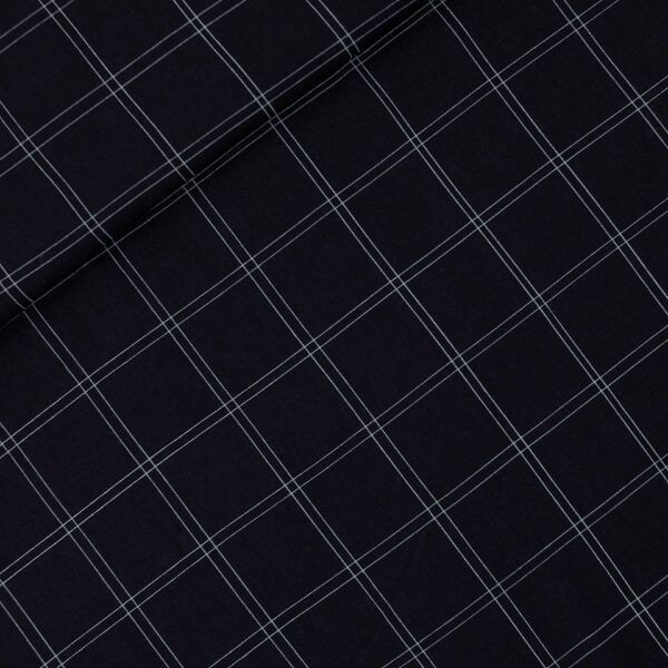 Leinen Viskose Mix // SYAS // Double Grid // Black