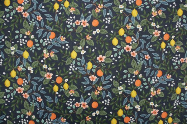 Popeline // Rifle Paper Co. // Citrus Grove // Navy – Bild 4