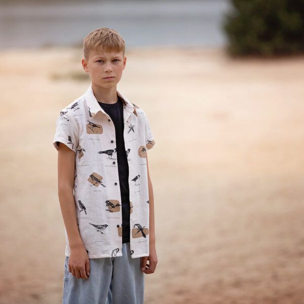 Leinen Viskose Mix // SYAS // Ornithology // Slightly Beige – Bild 5