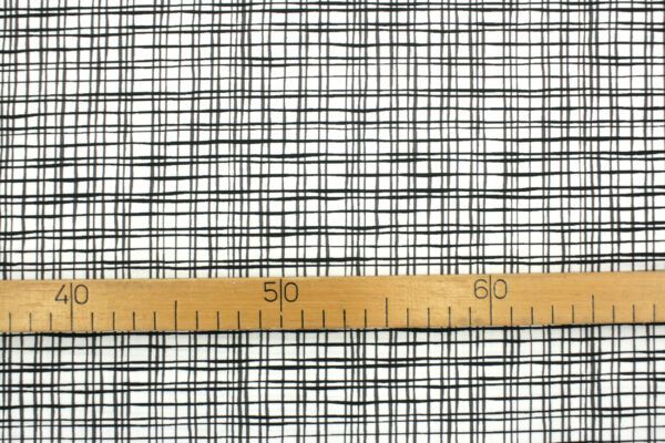 Popeline // Paintbrush Studio Fabrics // Between The Lines // Black And White – Bild 3