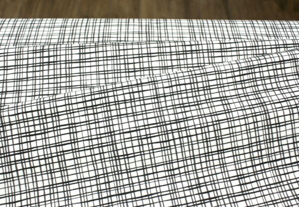 Popeline // Paintbrush Studio Fabrics // Between The Lines // Black And White – Bild 4