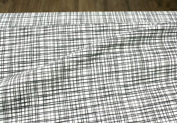 Popeline // Paintbrush Studio Fabrics // Between The Lines // Black And White – Bild 5