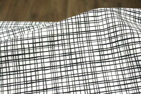 Popeline // Paintbrush Studio Fabrics // Between The Lines // Black And White