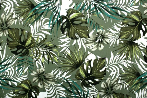 Baumwollstoff mit Elastan // Leaves – Bild 4