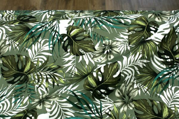 Baumwollstoff mit Elastan // Leaves