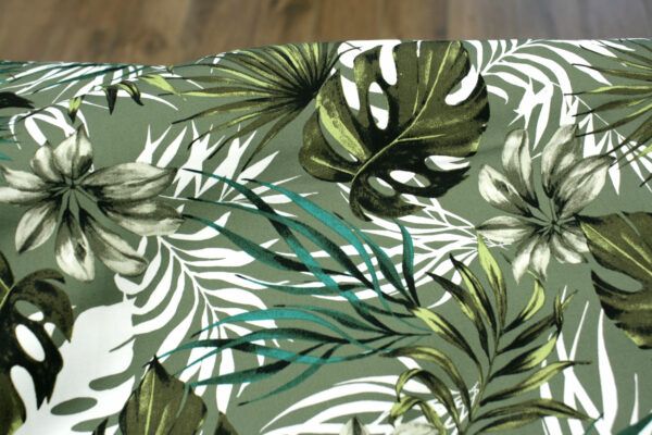 Baumwollstoff mit Elastan // Leaves – Bild 5