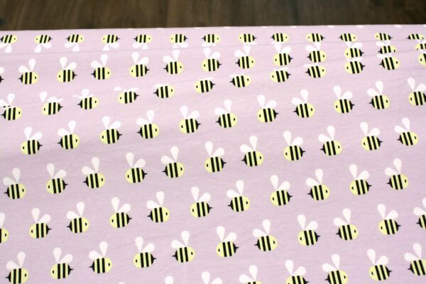Baumwolljersey // Bienen // Flieder – Bild 2
