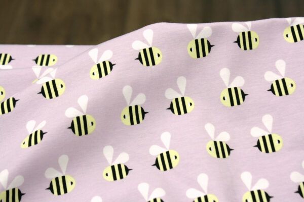 Baumwolljersey // Bienen // Flieder