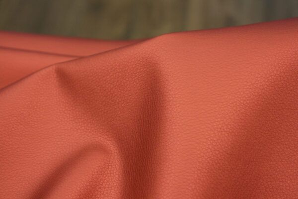 Lederimitat // Metallic // Korallenrot – Bild 2