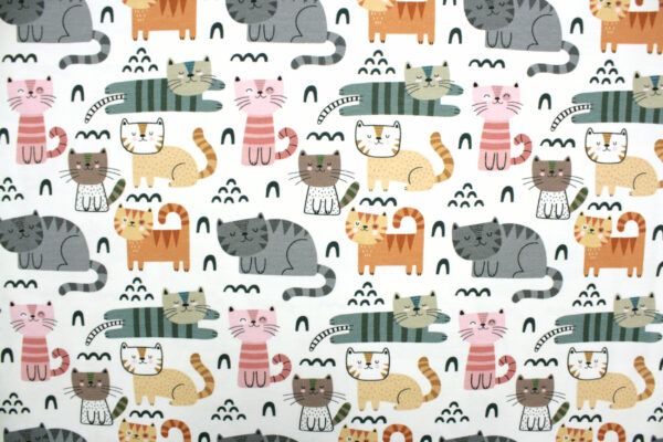 Baumwolljersey // Katzen – Bild 5