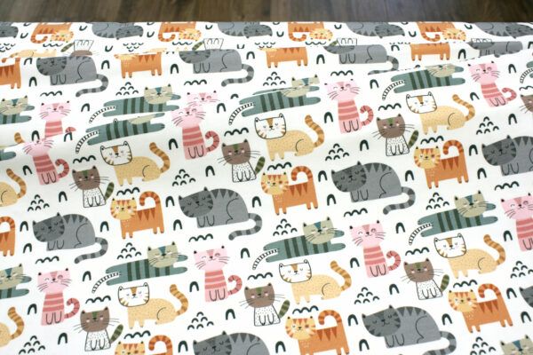 Baumwolljersey // Katzen – Bild 3