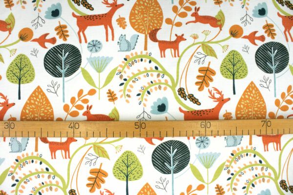 Dekostoff // Möbelstoff // Scandi Woodland // Burnt Orange – Bild 4