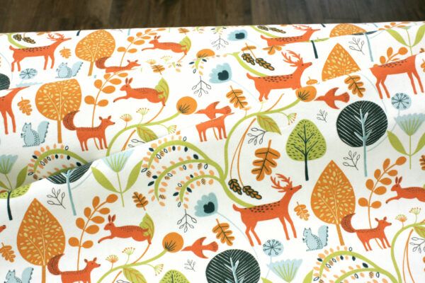 Dekostoff // Möbelstoff // Scandi Woodland // Burnt Orange – Bild 3