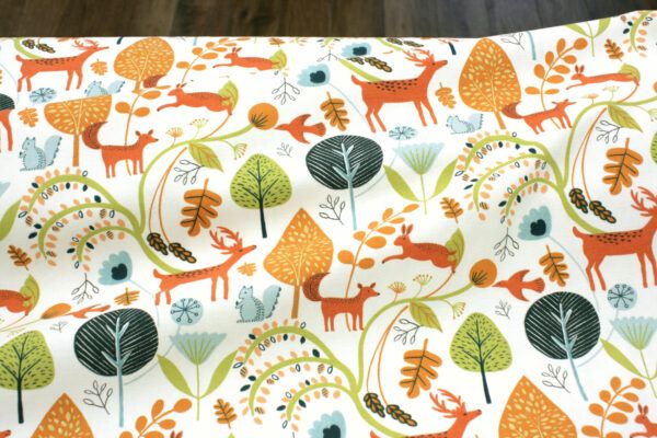 Dekostoff // Möbelstoff // Scandi Woodland // Burnt Orange – Bild 2