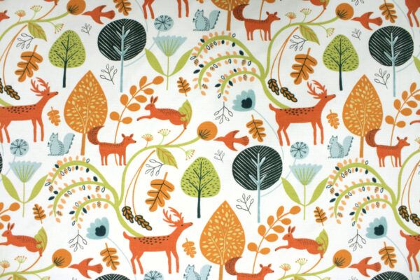 Dekostoff // Möbelstoff // Scandi Woodland // Burnt Orange – Bild 5