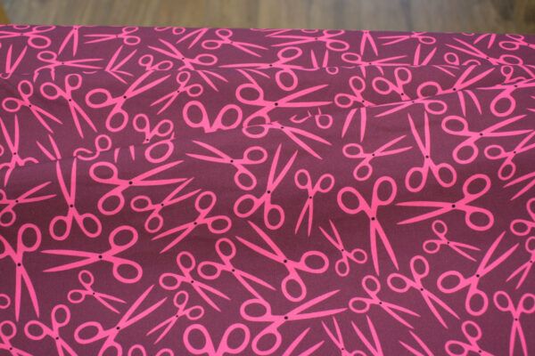 Popeline // Sew Good // Scissors // Eggplant – Bild 3