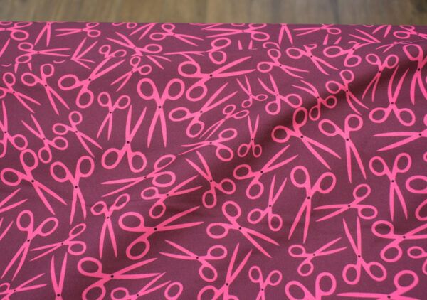 Popeline // Sew Good // Scissors // Eggplant – Bild 2
