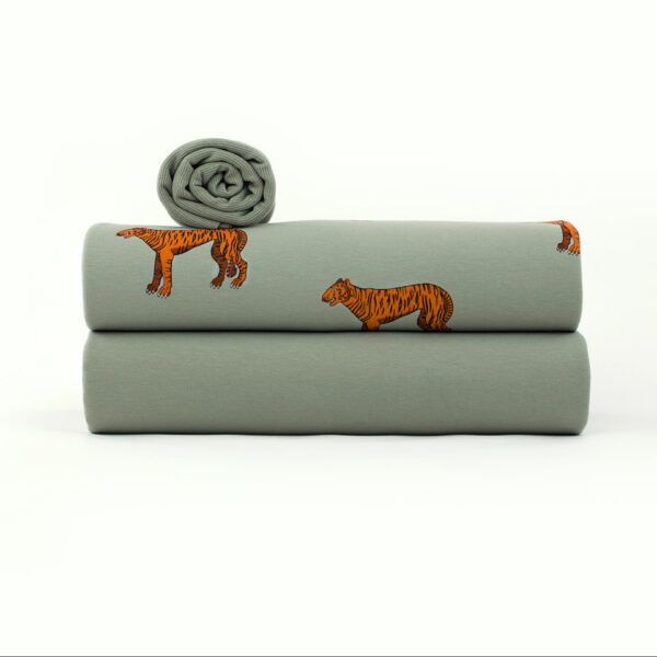 French Terry // SYAS // Tigers // Seagrass Green – Bild 4