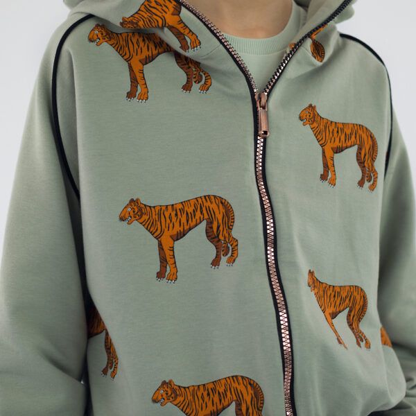French Terry // SYAS // Tigers // Seagrass Green – Bild 3