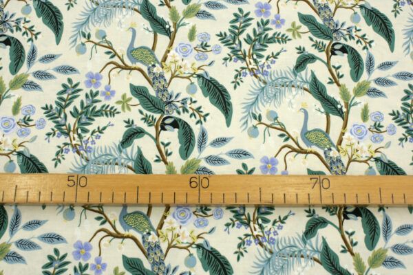 Popeline // Rifle Paper Co. // Vintage Garden // Peacock // Light – Bild 2
