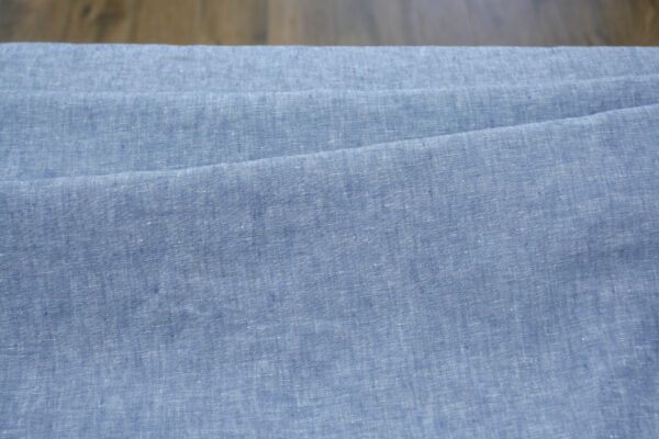 Leinen Chambray // Blau Weiß – Bild 3