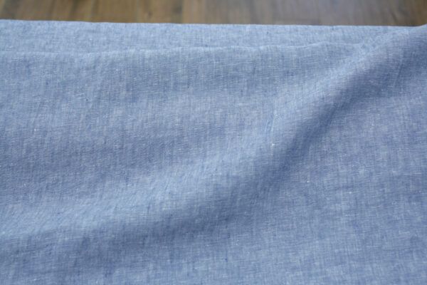 Leinen Chambray // Blau Weiß – Bild 2
