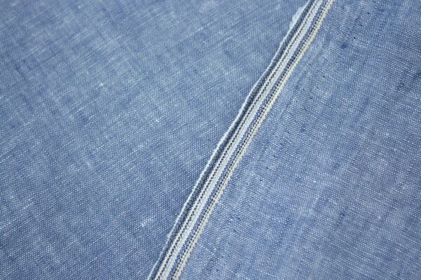 Leinen Chambray // Blau Weiß – Bild 4