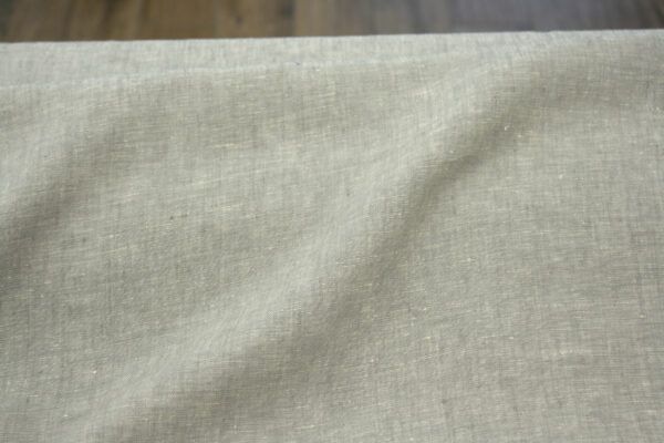 Leinen Chambray // Beige Grau Creme – Bild 2
