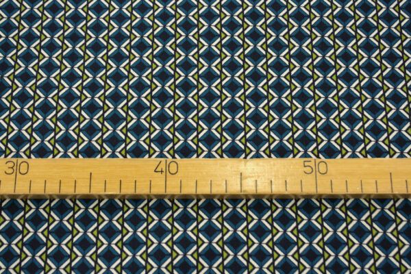Baumwollstoff mit Elastan // gesandet // Squares – Bild 4