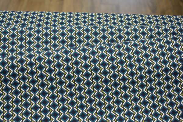 Baumwollstoff mit Elastan // gesandet // Squares – Bild 3