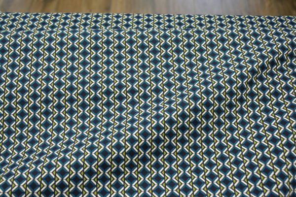 Baumwollstoff mit Elastan // gesandet // Squares – Bild 2