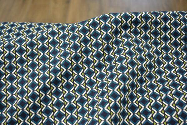 Baumwollstoff mit Elastan // gesandet // Squares