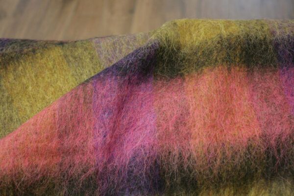 Wollstoff // Chequered Alpaka // Pink Yellow