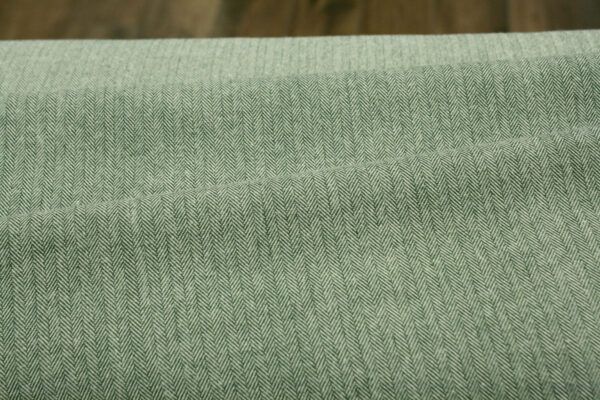 Flanell // Shetland Herringbone // Basil – Bild 3