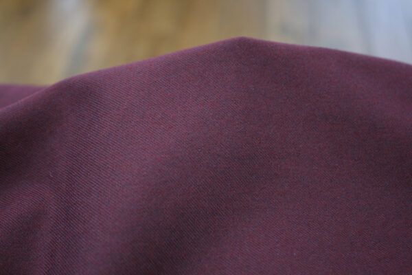 Flanell // Porto Flannel Heavy Twill // Solid // Burgundy – Bild 3