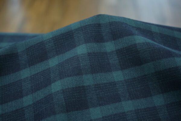 Flanell // Porto Flannel Heavy Twill // Plaid // Teal – Bild 4