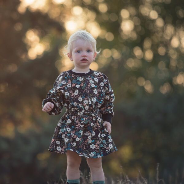 French Terry // SYAS // Flower Harvest // Black – Bild 5