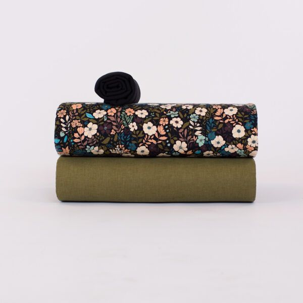 French Terry // SYAS // Flower Harvest // Black – Bild 3