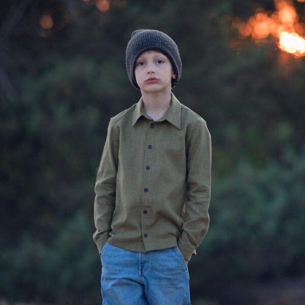 Leinen Viskose Mix // SYAS // Lizard Green – Bild 6