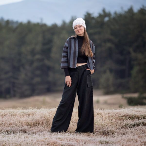 Leinen Viskose Mix // SYAS // Natural Black – Bild 6