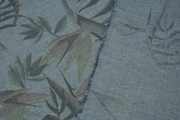 Leinen Chambray // Cross Dye // Leaves – Bild 2